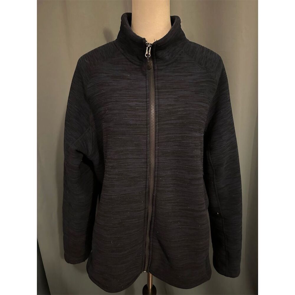 32 Degrees Heat Women's Full Zip Fleece Jacket Black Size L Casual